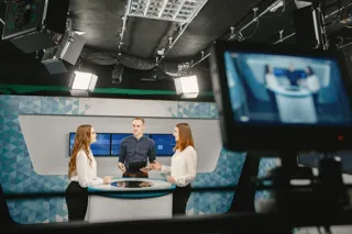 Kamera rejestrująca obraz w studiu